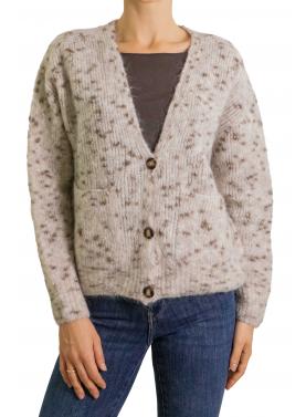 Cardigan con bottoni a V in mohair 